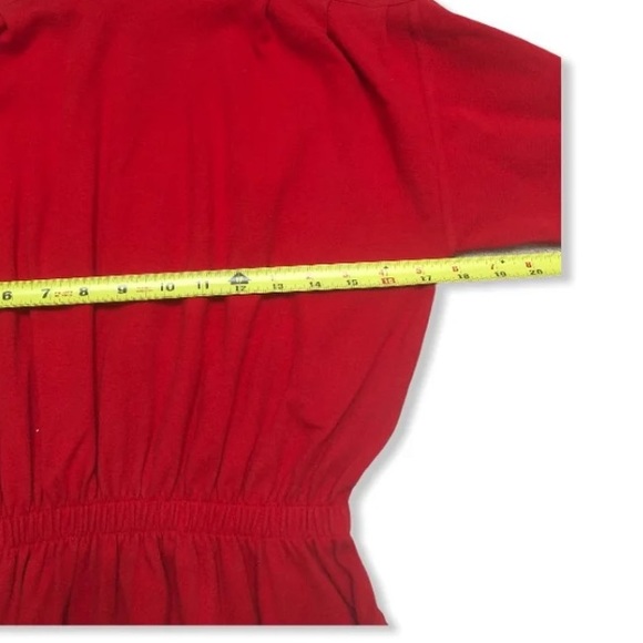 Vtg Skyr Dress red mock maxi dresss small retro - Picture 4 of 9